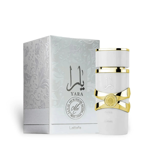 Yara Moi White and Gold Eau De Parfum Spray by Lattafa – Elegant 100ml Bottle