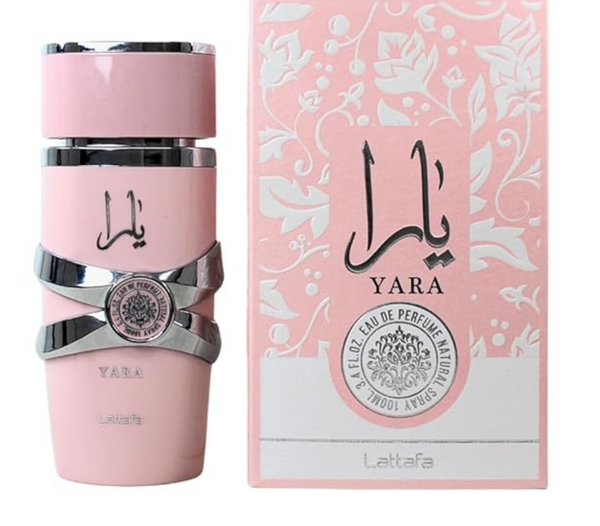 Yara Moi by Lattafa Eau De Parfum Spray for Women – 100ml Bottle and Box Design